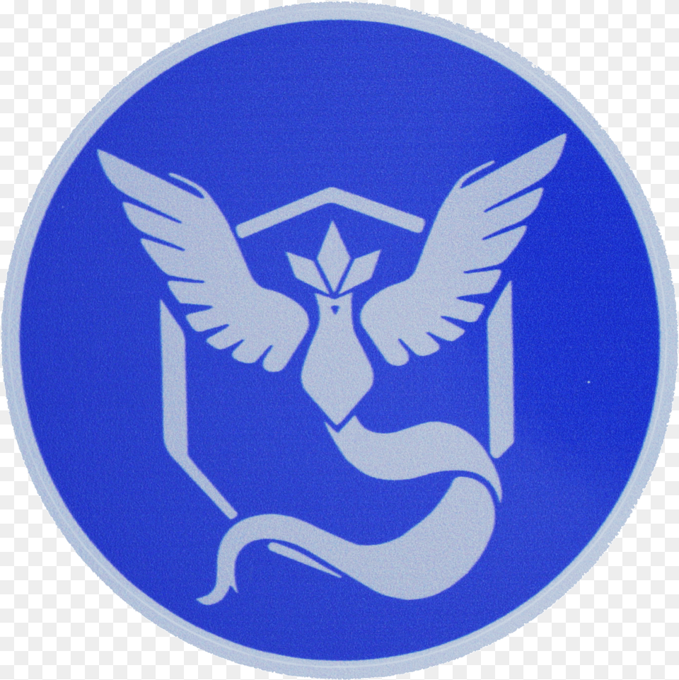 Pokemon Go Team Mystic Blue Background Mystic Symbol Pokemon Go, Sign, Emblem, Road Sign Png