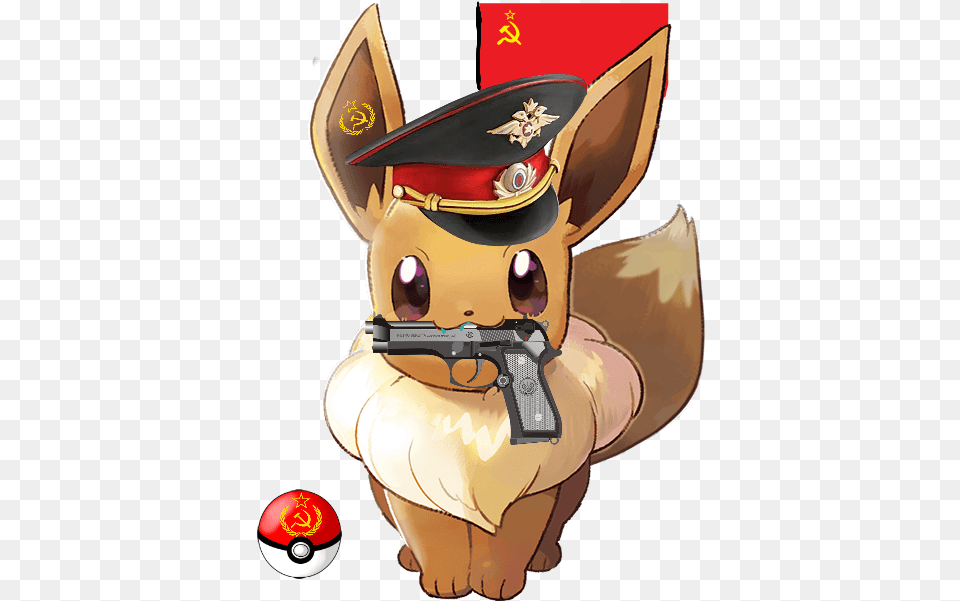 Pokemon Hammer And Sickle Anormaldayinrussia Eevee, Firearm, Gun, Handgun, Weapon Free Png