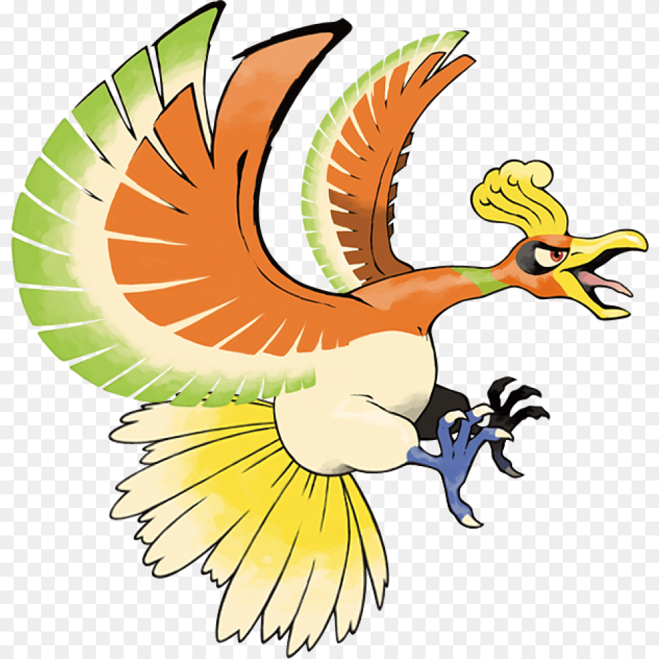 Pokemon Heart Gold Cover Art, Animal, Beak, Bird, Face Free Png