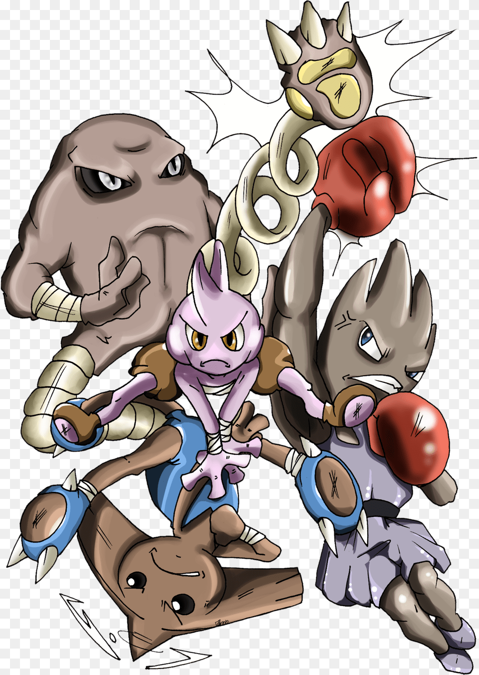 Pokemon Hitmonlee Vs Hitmonchan Images Hitmonchan, Book, Comics, Publication, Face Png Image