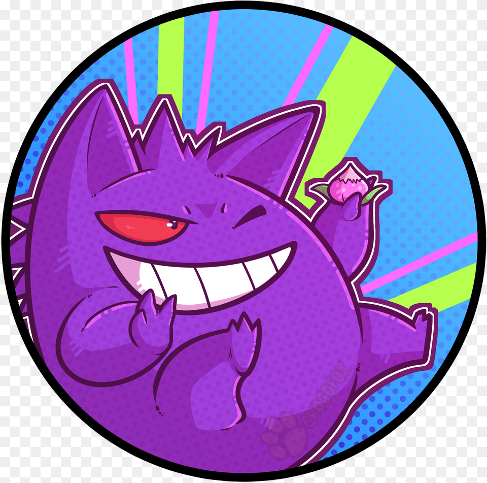 Pokemon Icon Gengar Weasyl, Purple, Disk, Art Png Image