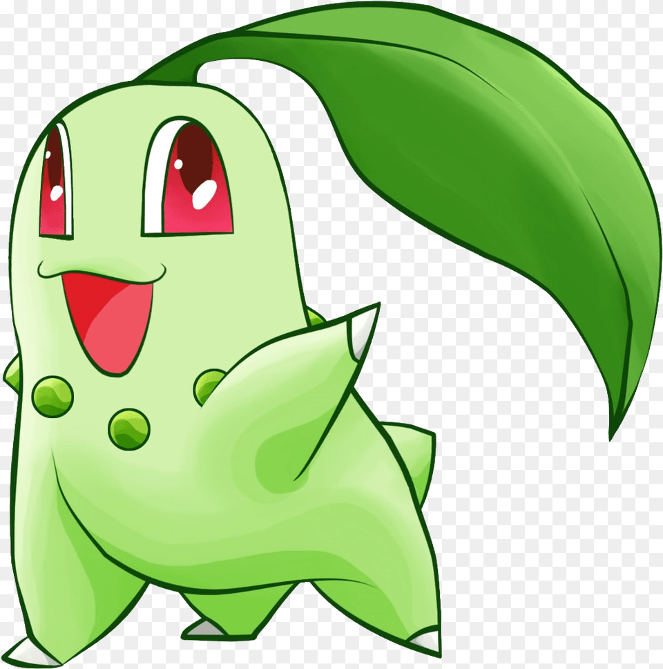 Pokemon Image Transparent Chikorita, Green, Art Png
