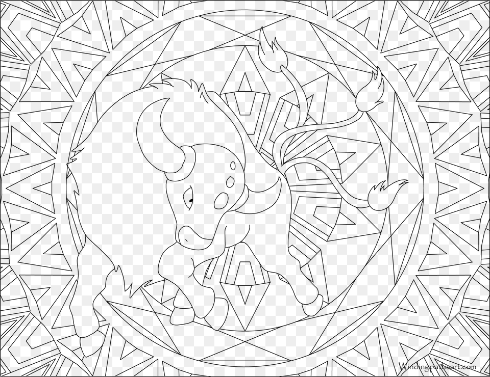 Pokemon In A Gym Coloring Page, Gray Free Png