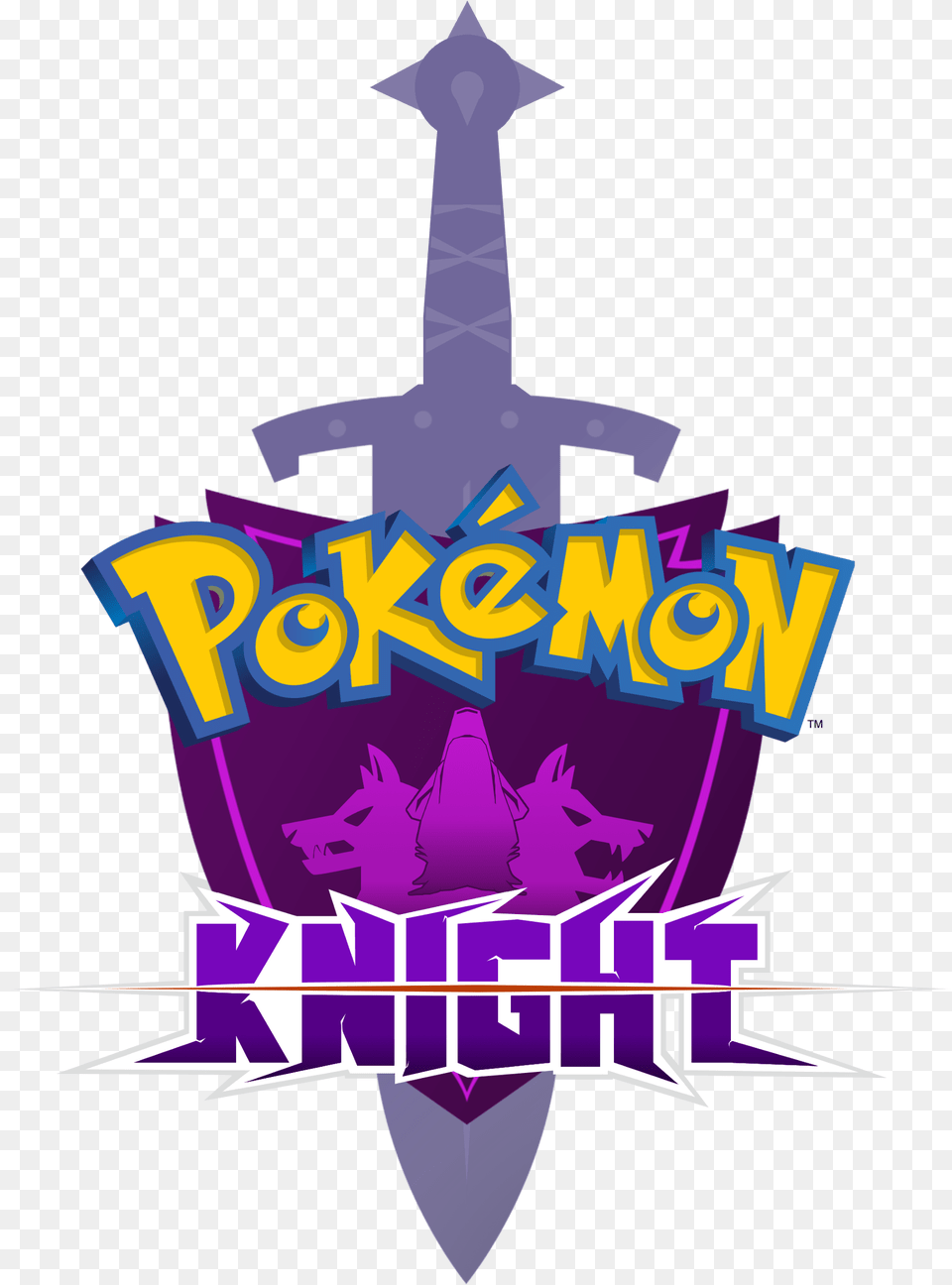 Pokemon Knight Switch Pokemon Advanced, Purple, Logo, Weapon, Sword Png Image