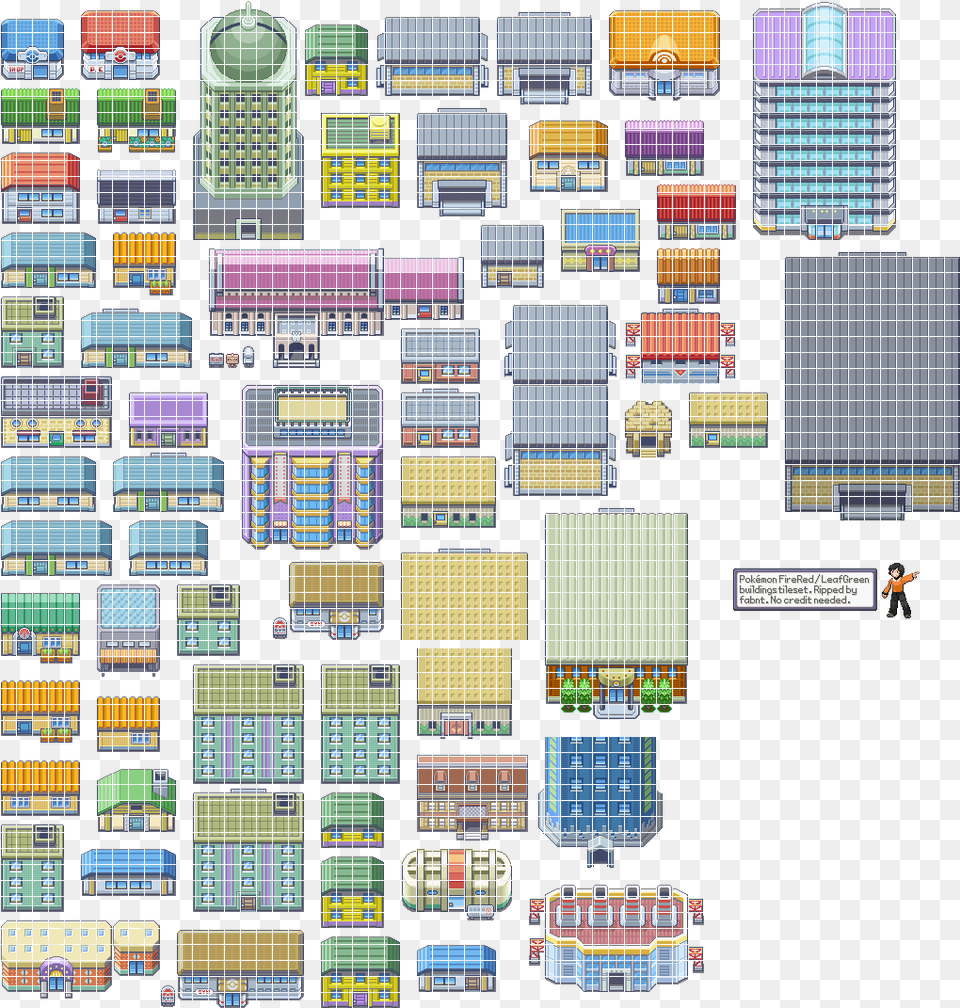 Pokemon Leaf Green Tilesets, Person, Architecture, Building, Urban Free Png Download