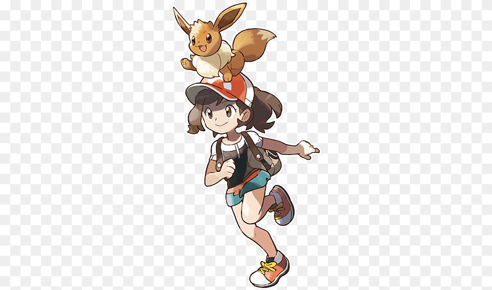 Pokemon Let39s Go Eevee Trainer, Baby, Person, Cartoon, Face Png