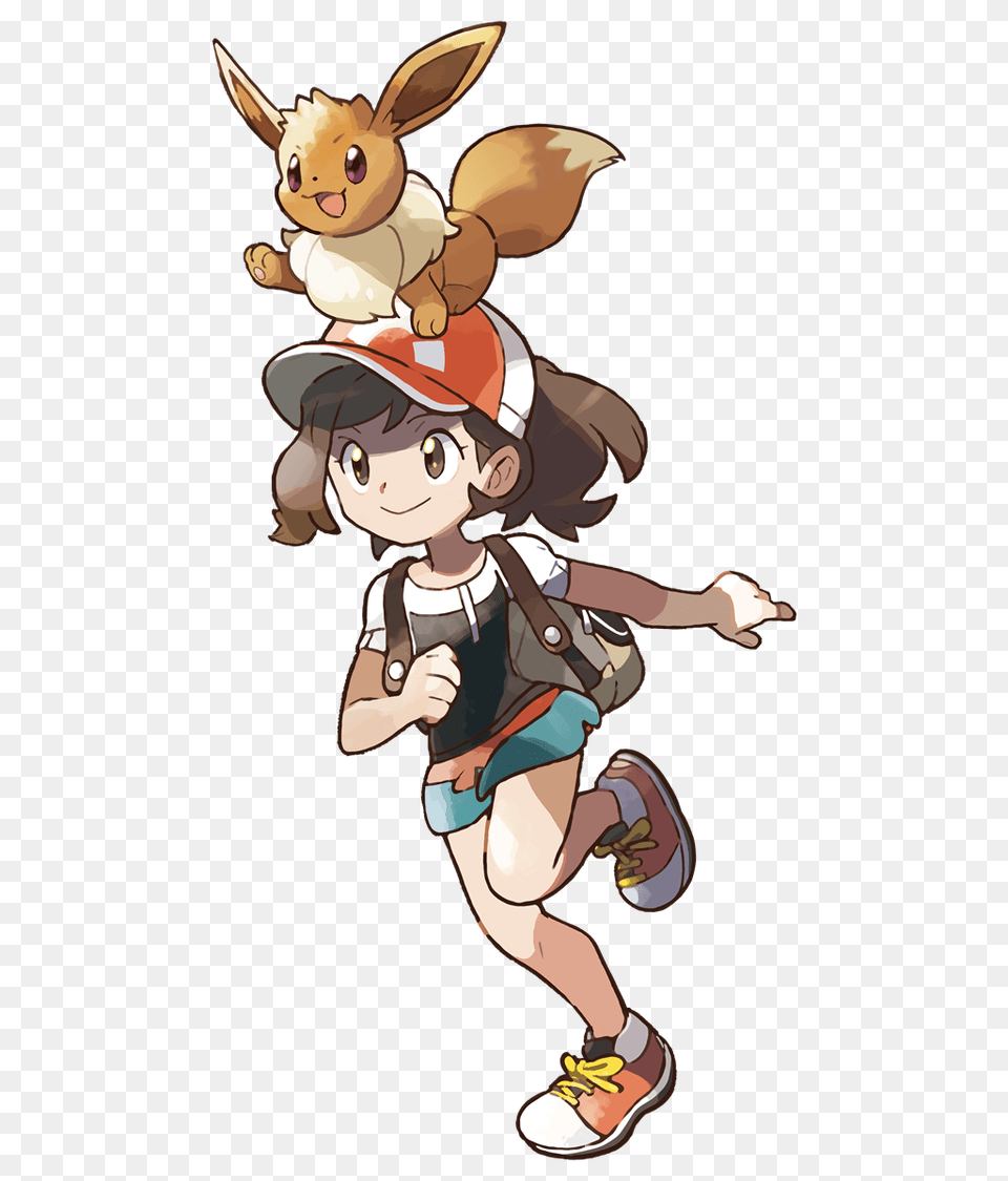 Pokemon Lets Go Female Trainer Artwork Know Your Meme, Baby, Person, Face, Head Png