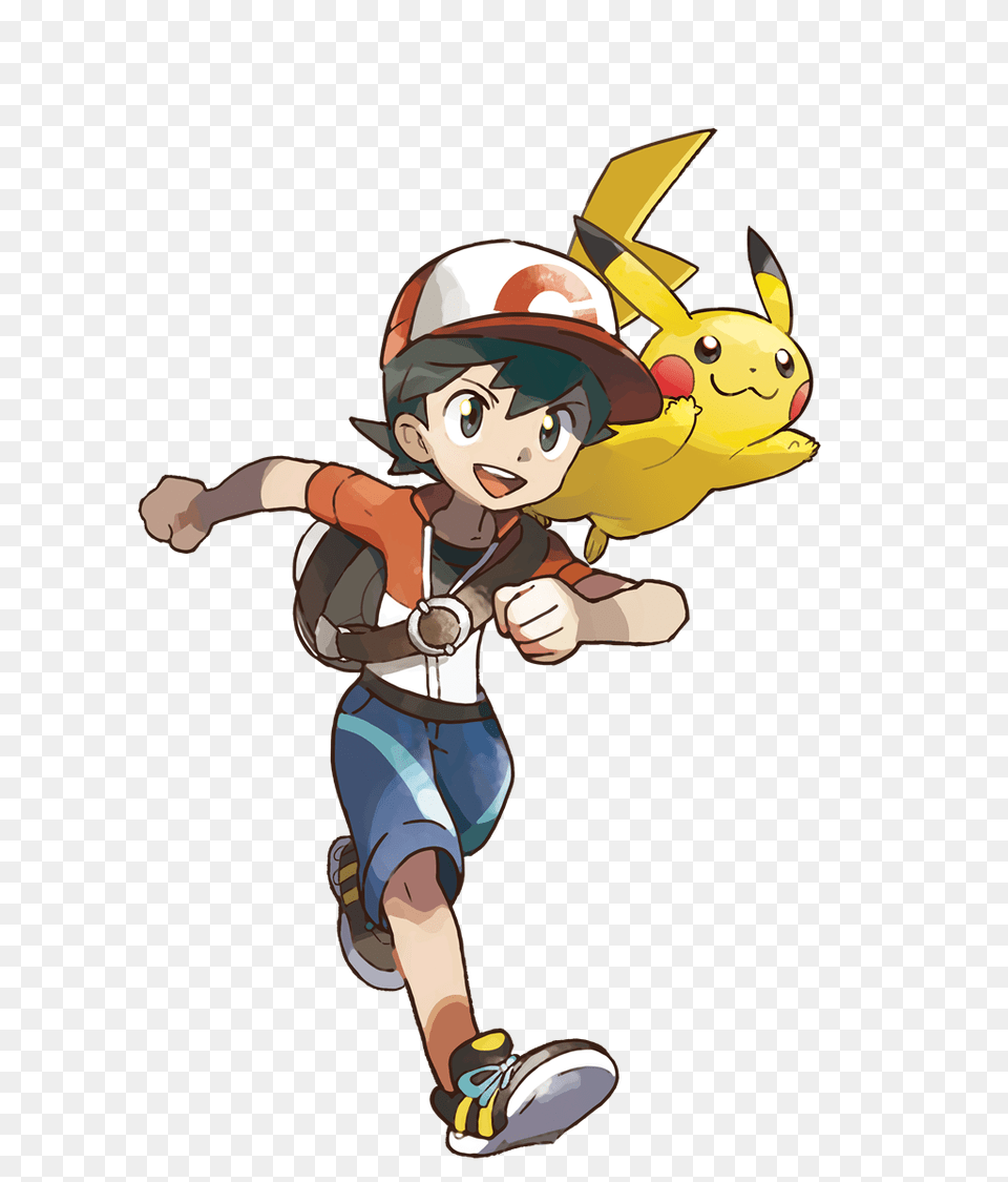 Pokemon Lets Go Male Trainer Artwork Know Your Meme, Baby, Person, Clothing, Footwear Free Png Download