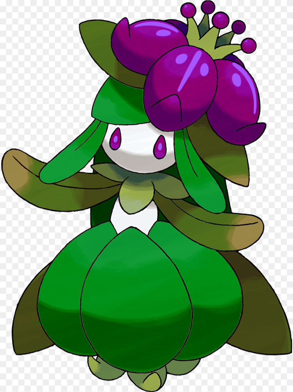 Pokemon Lilligant, Green, Art, Graphics, Purple Free Transparent Png