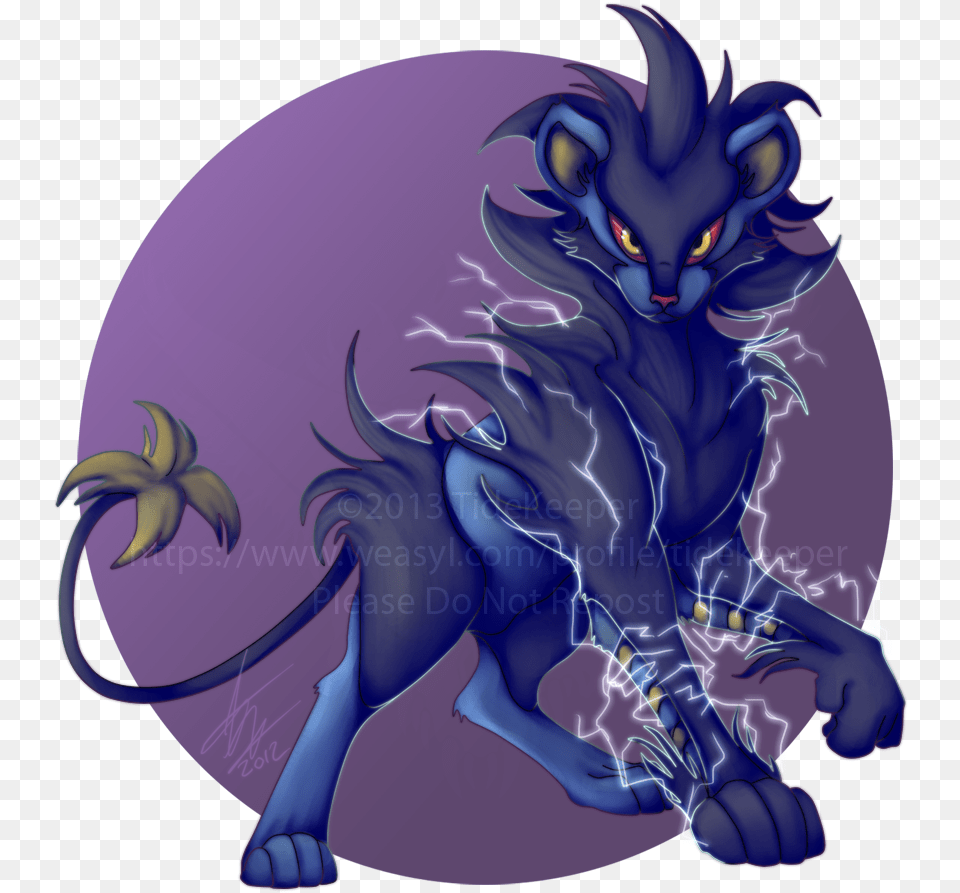 Pokemon Luxray U2014 Weasyl Luxio, Purple, Baby, Person, Animal Free Png