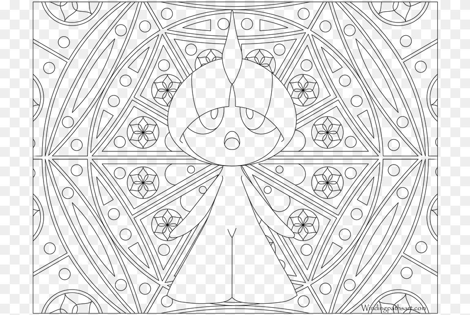 Pokemon Mandala Coloring Pages, Gray Png