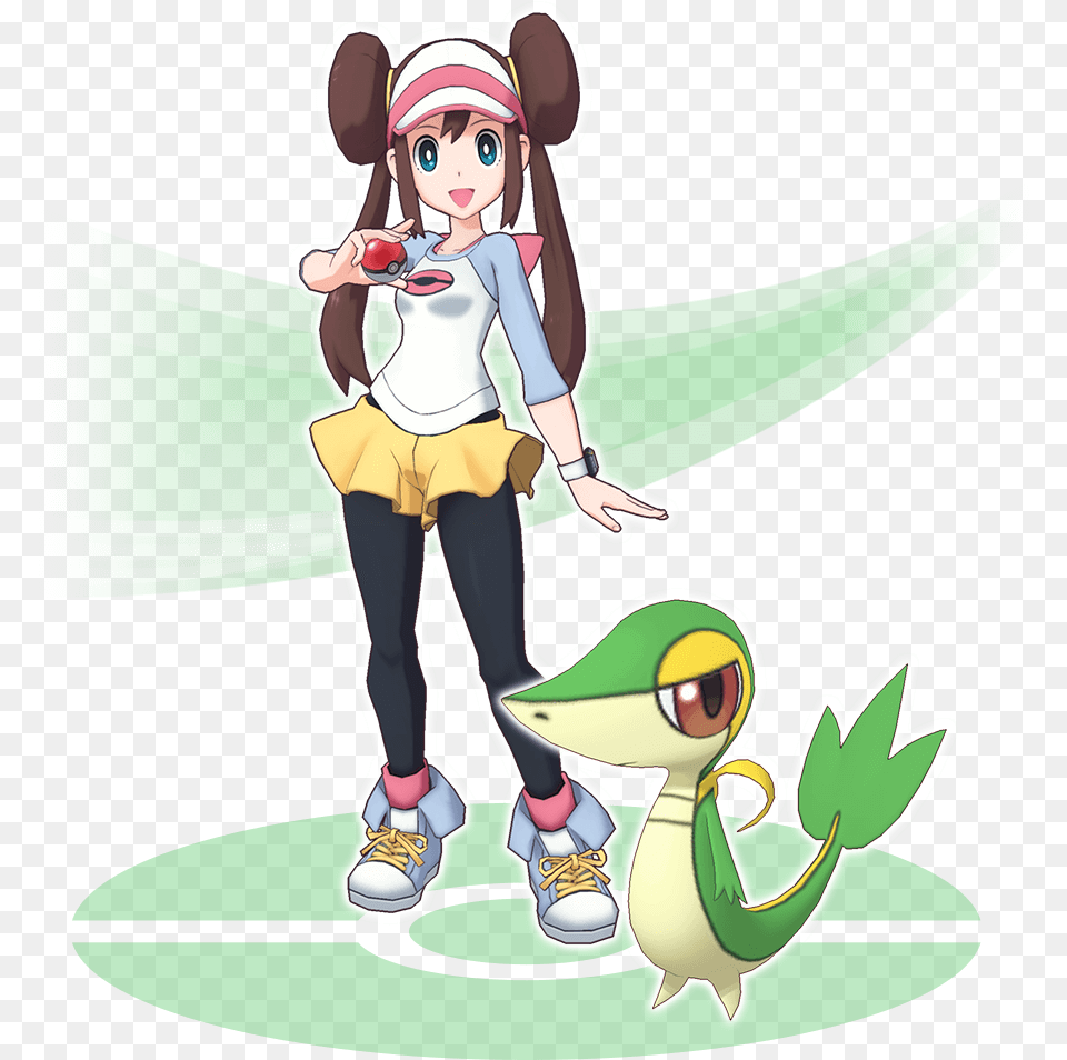 Pokemon Masters Rosa Serperior, Person, Book, Publication, Comics Free Png Download