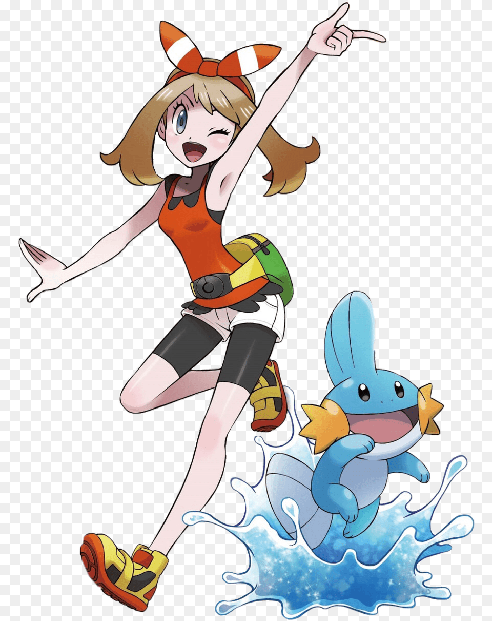 Pokemon May Mudkip Mudkipz Freetoedit, Book, Publication, Comics, Person Png