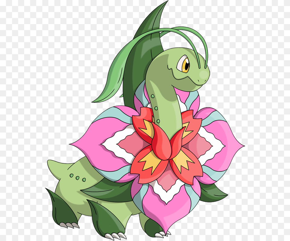 Pokemon Mega Evolution Meganium, Art, Graphics, Floral Design, Pattern Free Png