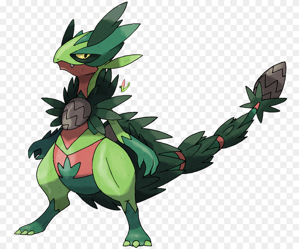 Pokemon Mega Sceptile Z Image With Pokemon Mega Sceptile X, Baby, Person, Cartoon, Head Free Png Download