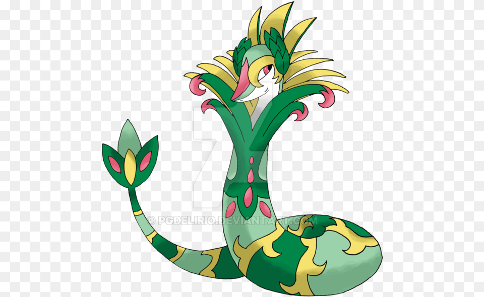 Pokemon Mega Serperior, Art, Graphics, Smoke Pipe, Dragon Png