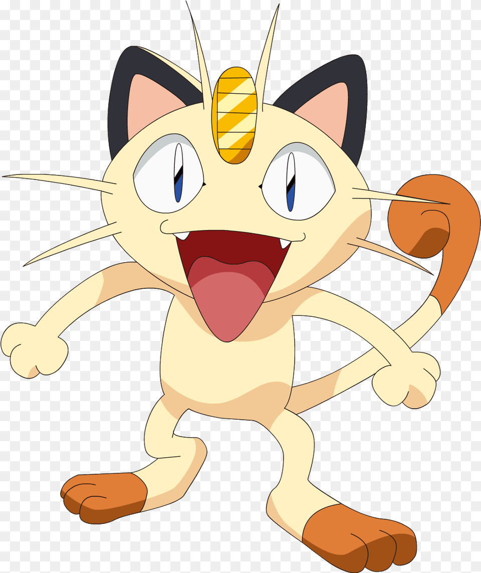 Pokemon Meowth 1 Image Meowth, Baby, Person, Cartoon Free Transparent Png