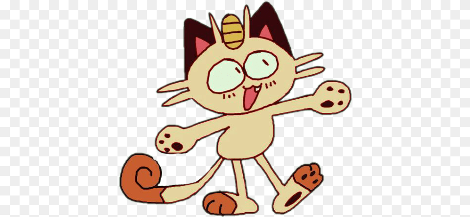 Pokemon Meowth Sticker By Fumiko Happy, Cartoon Png