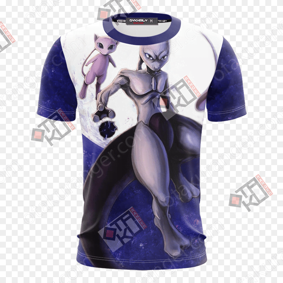 Pokemon Mewtwo Unisex 3d T Shirt Mewtwo Shirt, Clothing, T-shirt, Person, Face Free Png