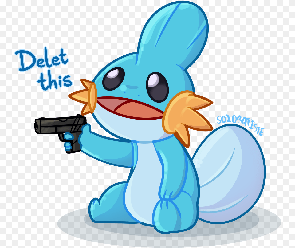 Pokemon Mudkip With A Gun Free Png