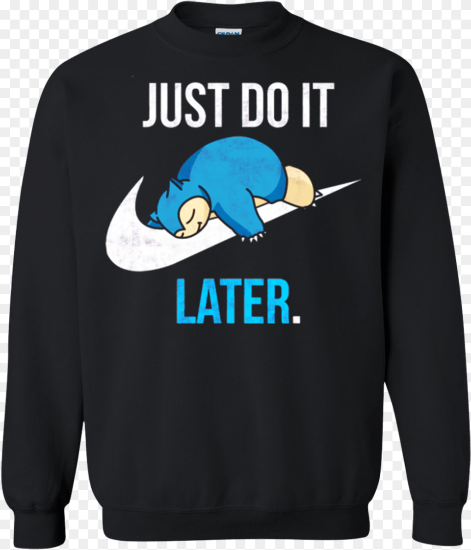 Pokemon Nike Just Do It Later Sweatshirt Sweatshirt, Clothing, Knitwear, Long Sleeve, Sleeve Png