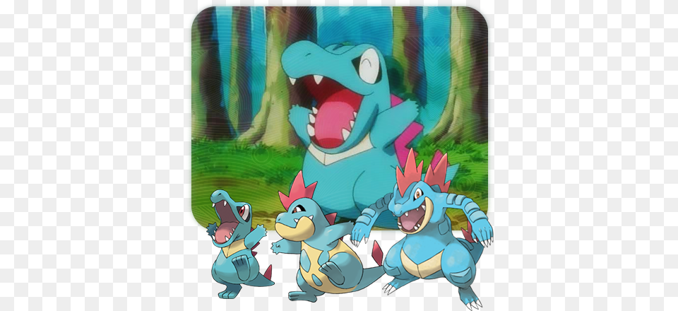 Pokemon Of The Week Totodile Line Pkmncollectors All Stages Of Totodile, Cartoon Free Png