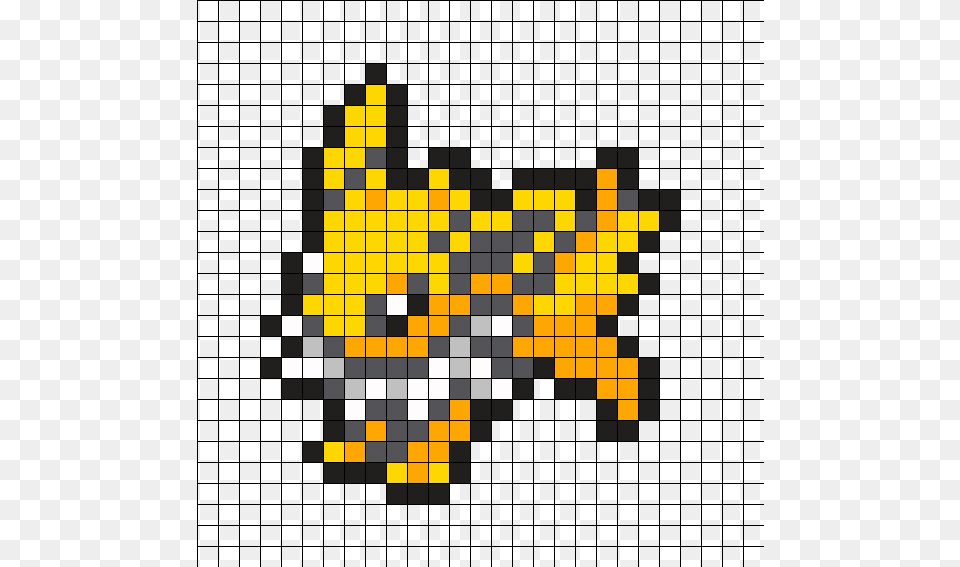 Pokemon Perler Pattern Jolteon Jolteon Pixel Art Grid, Chess, Game Free Png