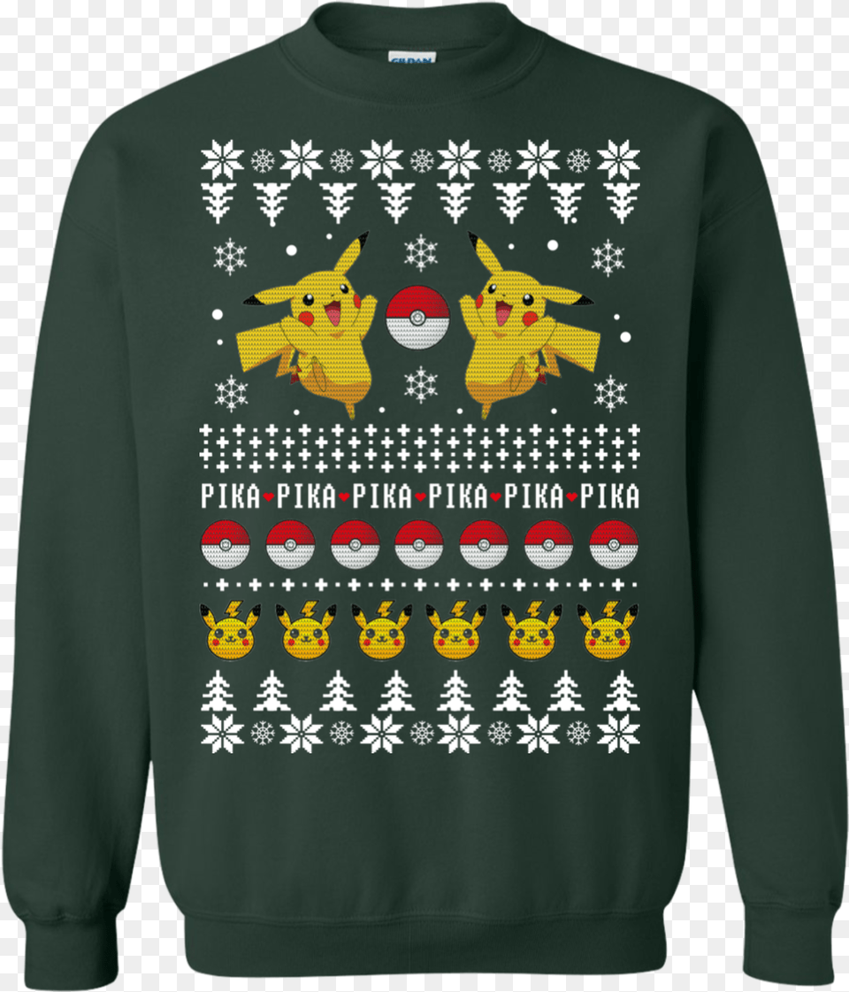 Pokemon Pikachu Pika Pika Christmas Sweater Game Of Thrones Christmas, Clothing, Hoodie, Knitwear, Sweatshirt Png
