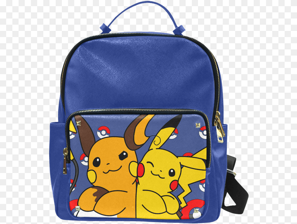 Pokemon Pikachu Print Leather Hiking Equipment, Backpack, Bag, Accessories, Handbag Free Transparent Png