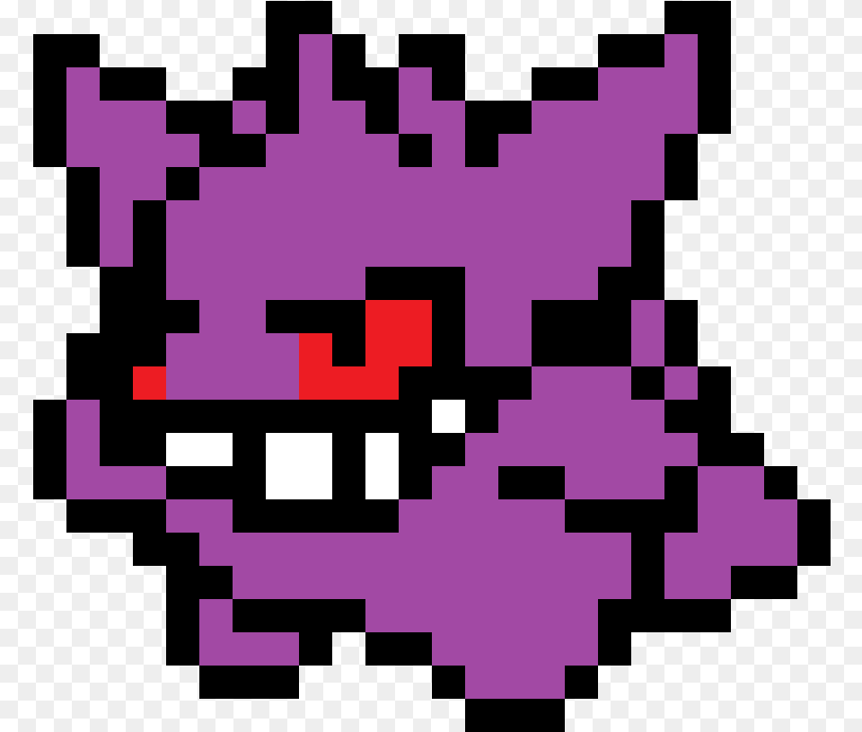 Pokemon Pixel Art Gengar, Purple, First Aid, Graphics, Pattern Png Image