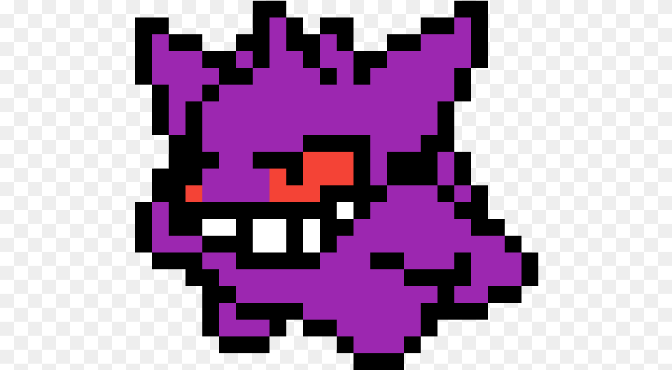 Pokemon Pixel Art Gengar, Purple, First Aid, Pattern, Graphics Png Image