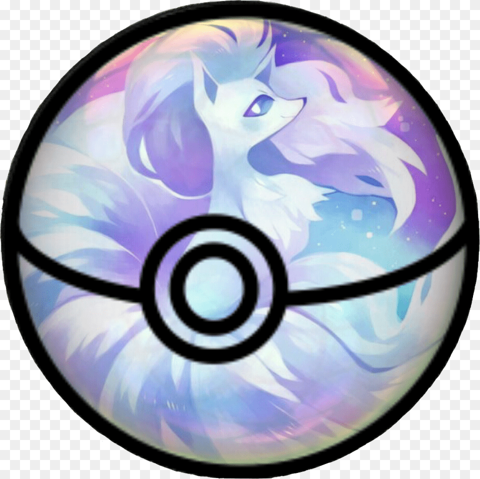 Pokemon Pokeball Ninetales Pretty Pastel Alolan Pokemon Alolan Ninetails Art, Sphere, Disk Free Png Download