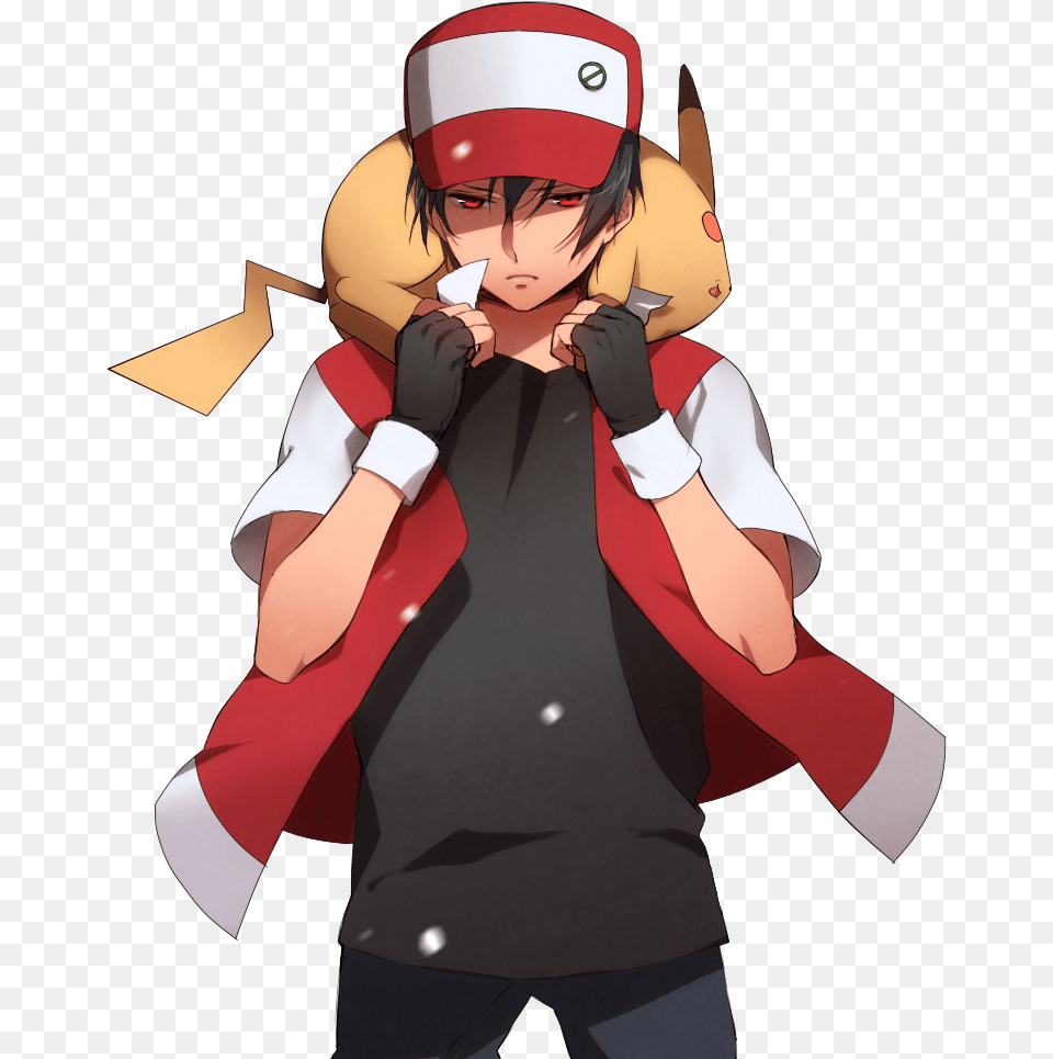 Pokemon Red Trainer Red Trainer Pokemon Full Size Pokemon Red, Baby, Book, Comics, Person Free Png Download