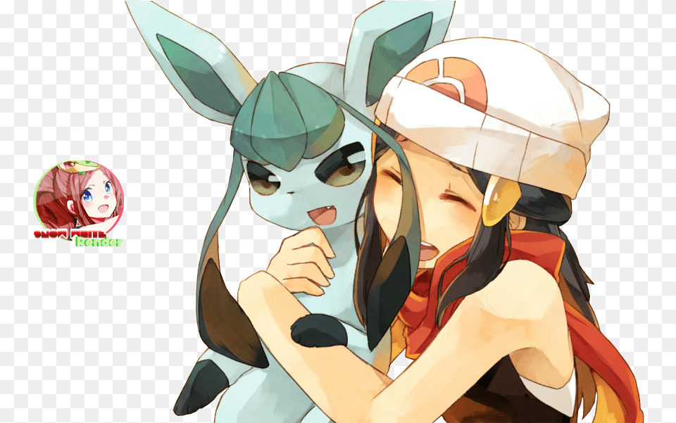 Pokemon Render Glaceon And Hikari Photo Glaceon And Aulos, Publication, Book, Comics, Adult Png Image