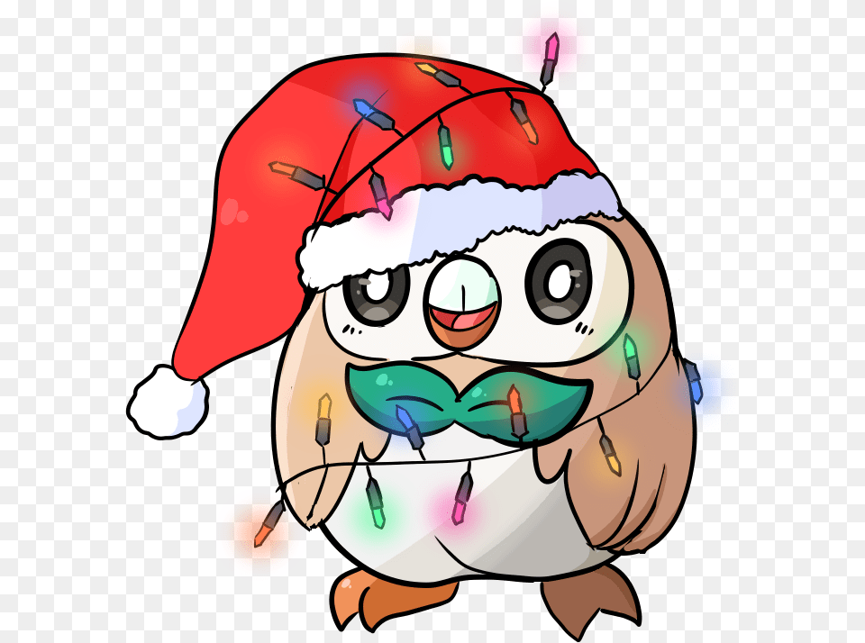 Pokemon Rowlet Christmas Sticker Christmas Gif Transparent Background, Baby, Person Free Png
