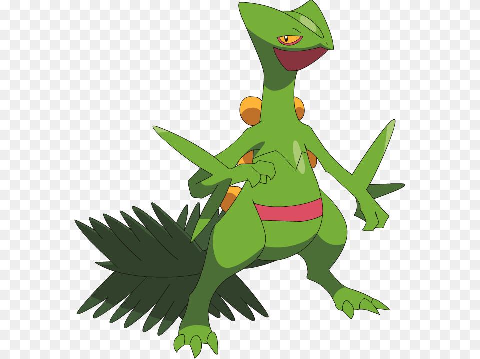 Pokemon Sceptile Is A Fictional Character Of Humans Pokemon Sceptile, Animal, Iguana, Lizard, Reptile Free Png Download