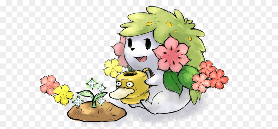 Pokemon Shaymin Fan Art Cut, Graphics, Cartoon, Flower, Plant Png