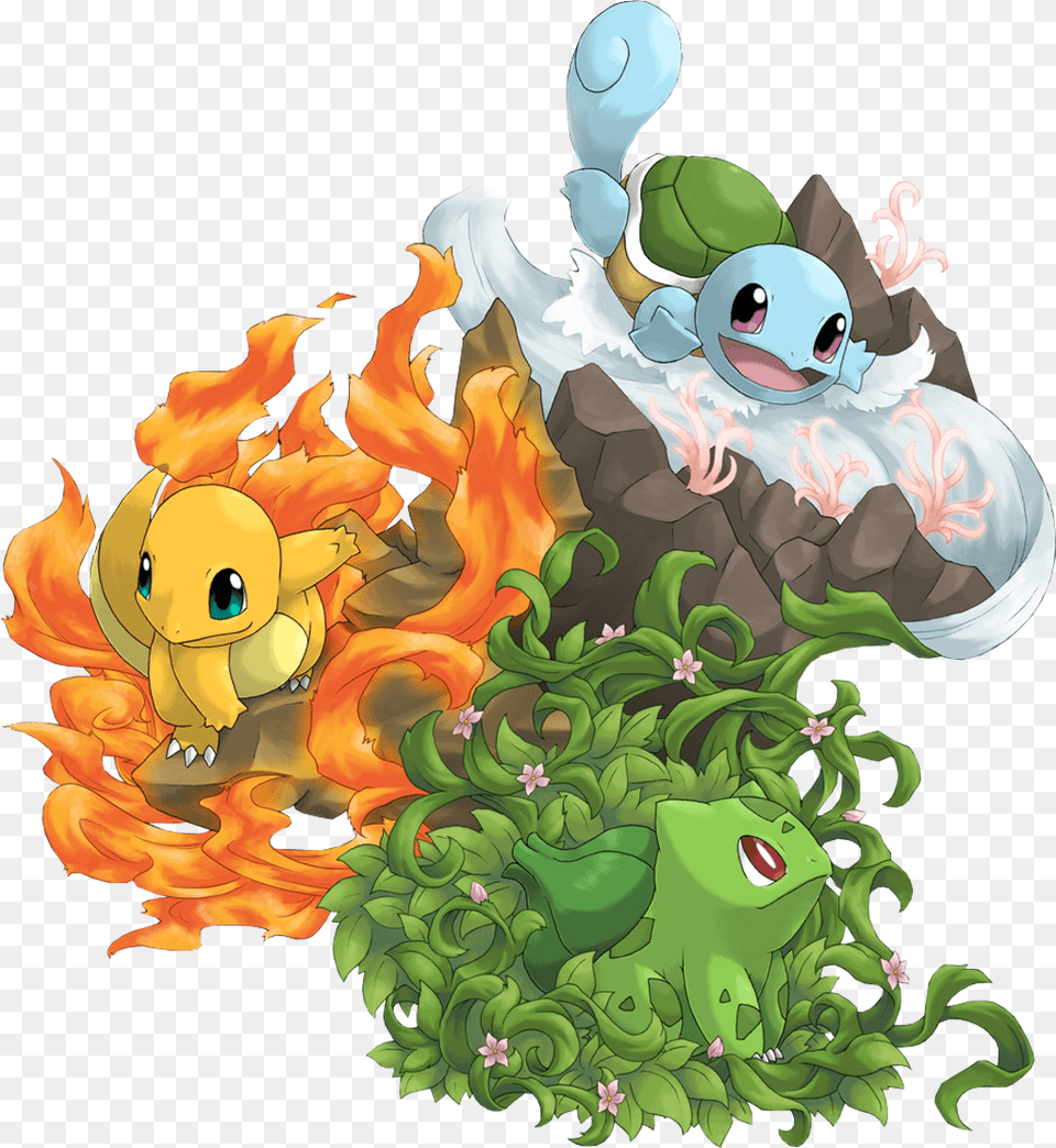 Pokemon Shiny Charmander Bulbasaur Bulbasaur Charmander And Squirtle, Art, Graphics, Plant, Vegetation Free Png Download