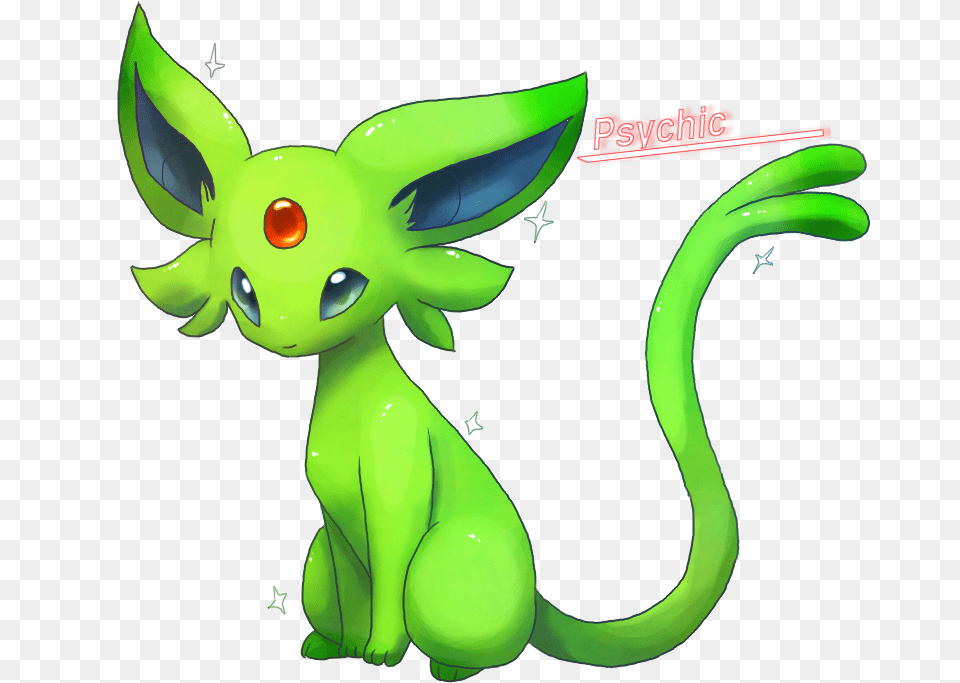 Pokemon Shiny Espeon, Alien, Green, Animal, Dinosaur Png