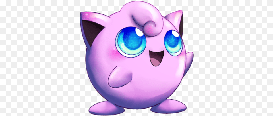 Pokemon Shiny Jigglypuff, Purple, Piggy Bank Png Image