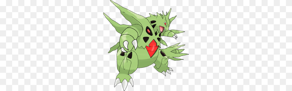 Pokemon Shiny Mega Tyranitar Pokedex Evolution Moves, Green, Dragon, Electronics, Hardware Free Png