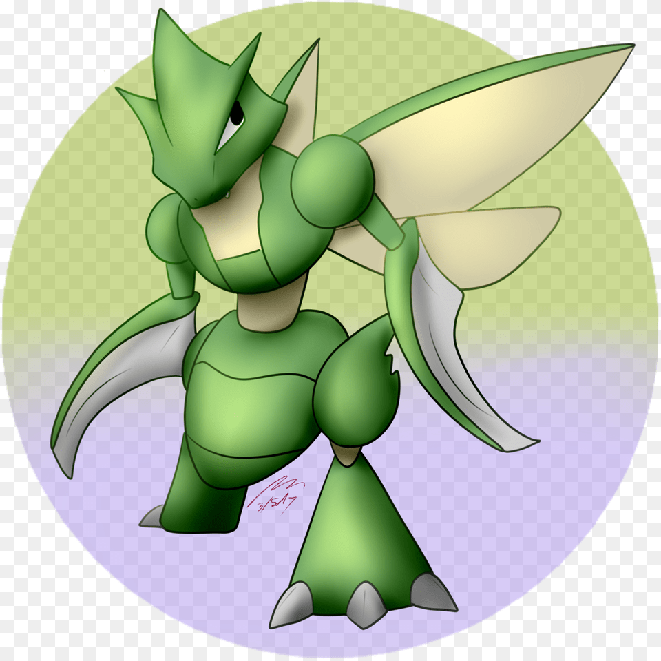 Pokemon Shiny Pokemon Scyther Shiny Scyther Living Cartoon, Green, Animal, Bee, Insect Free Png Download
