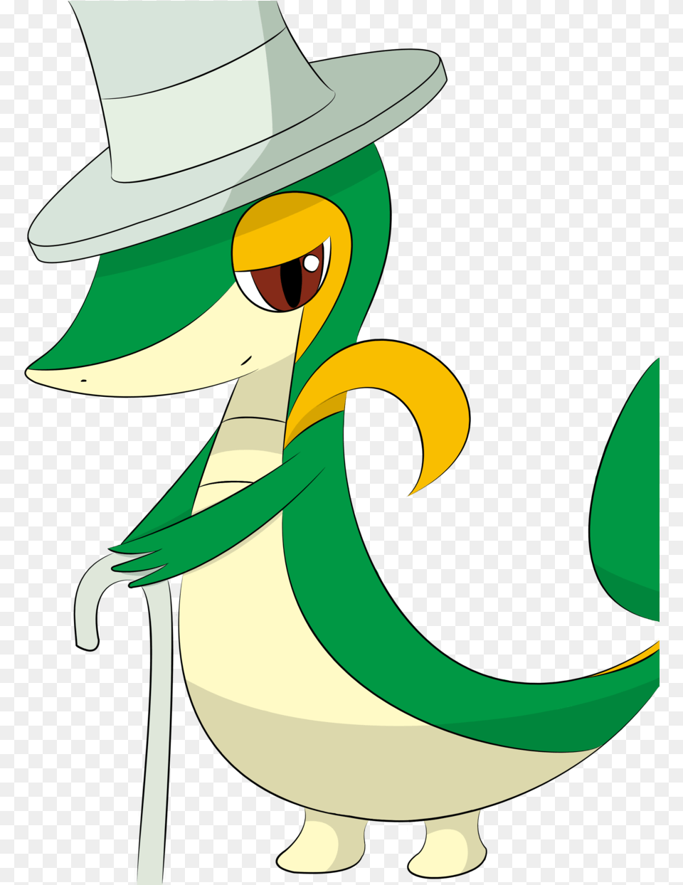 Pokemon Snivy Black Top Hat, Clothing Free Png