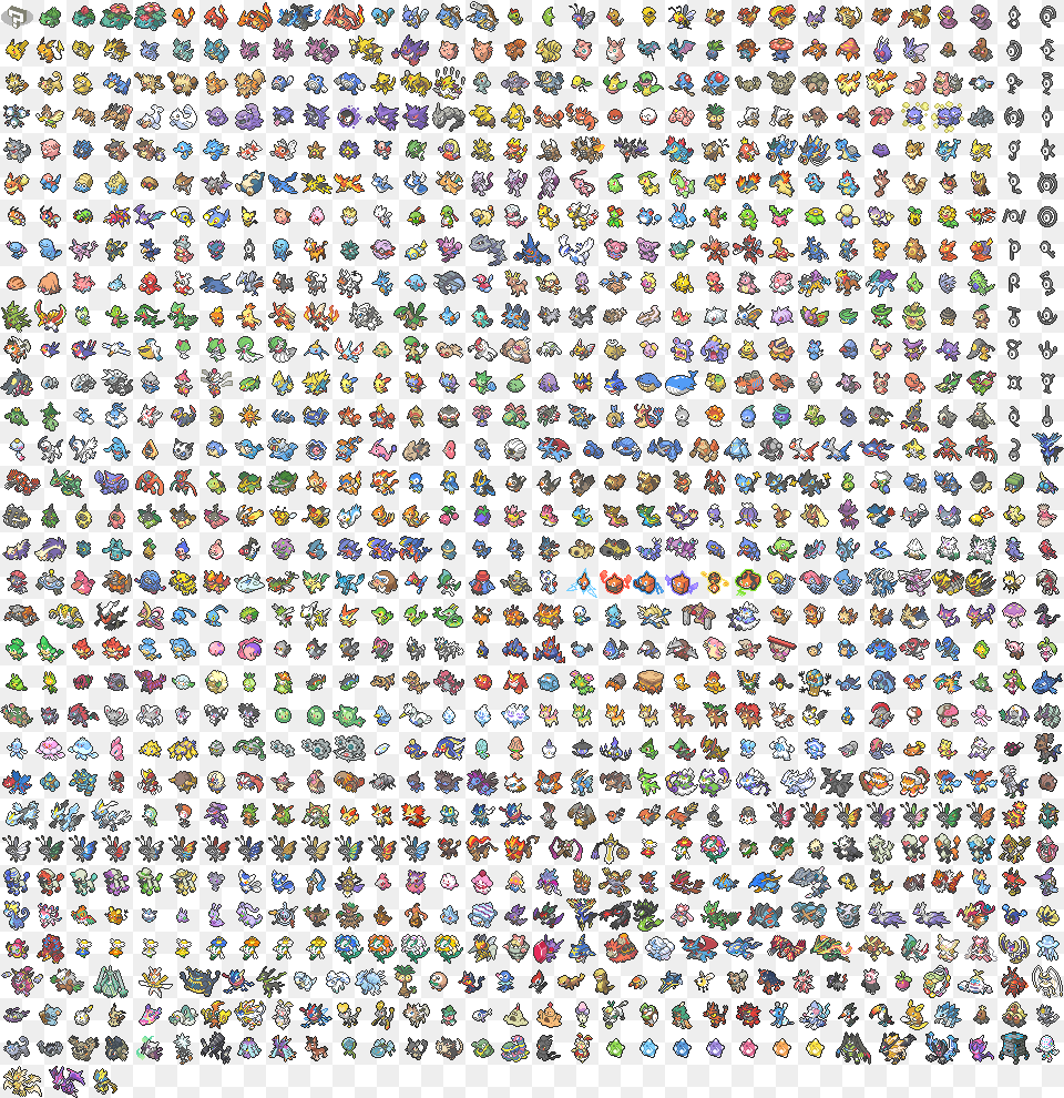 Pokemon Sprites Key Math Words Word Search, Art, Collage, Tile, Mosaic Free Transparent Png