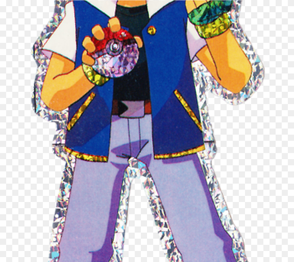 Pokemon Stickers Stickers Pokmon Ash Ketchum Full Body, Art, Person, Stained Glass Free Png Download