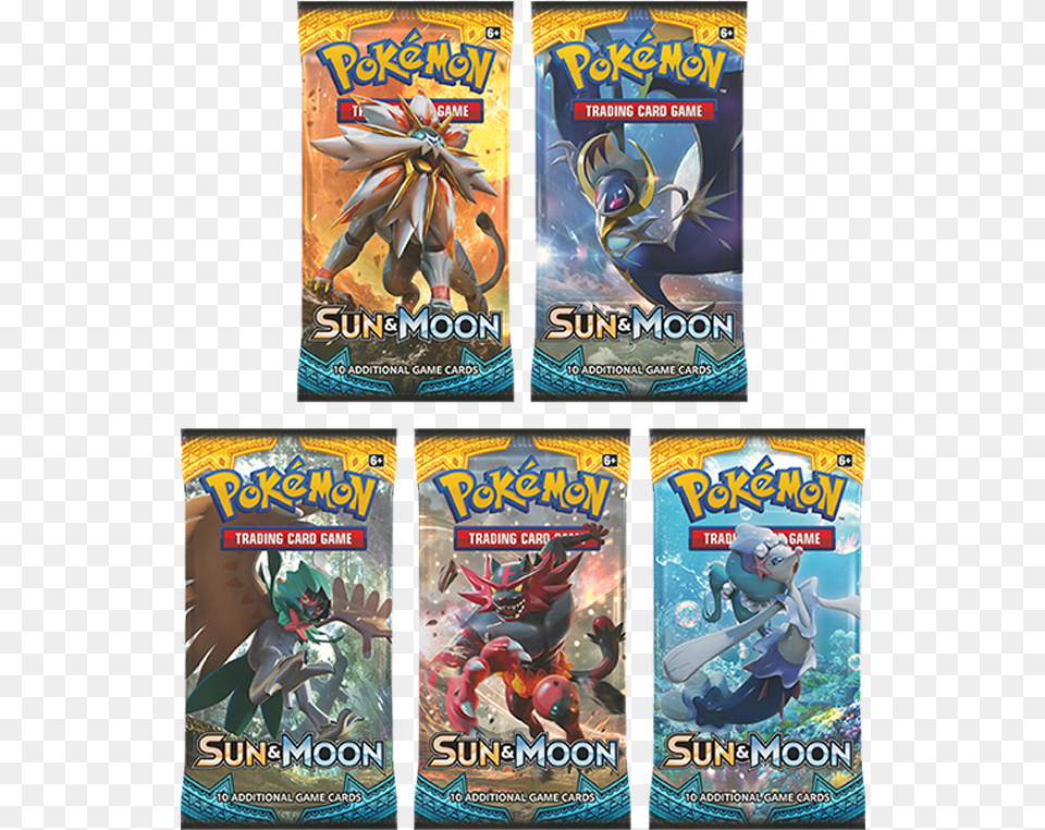 Pokemon Sun And Moon Booster Packs, Book, Publication, Person, Toy Free Png Download