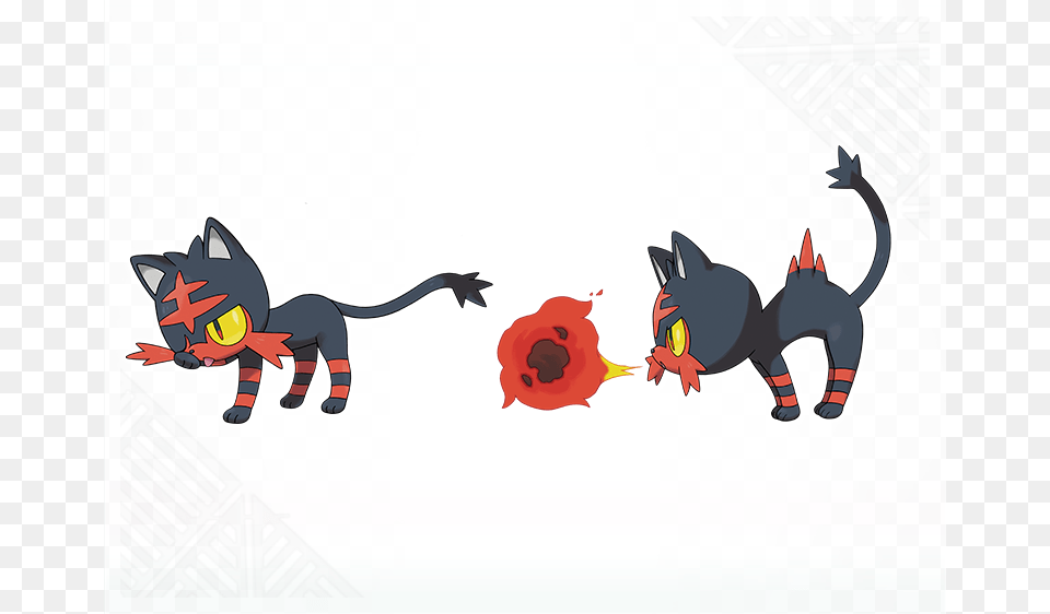 Pokemon Sun And Moon Boxart More Details On The New Pokemon Sun And Moon Litten Art, Flower, Plant, Rose, Animal Png Image