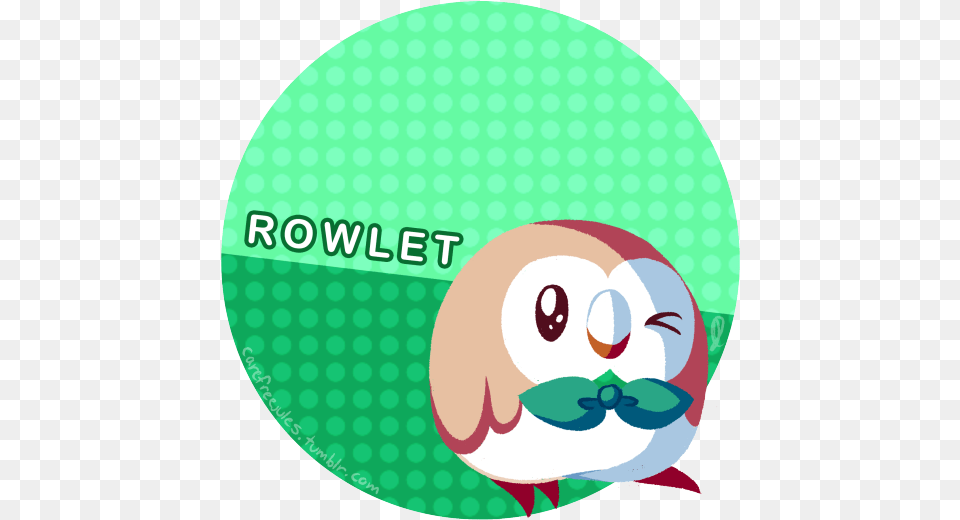 Pokemon Sun And Moon Rowlet Dot, Disk, Dvd Free Transparent Png