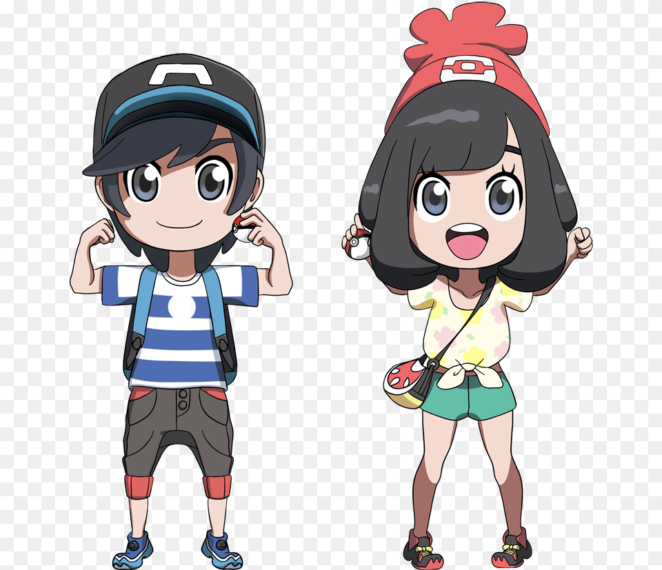 Pokemon Sun And Moon Trainers By Syker Pokemon Sun And Moon Trainers Names, Book, Comics, Publication, Shorts Png Image