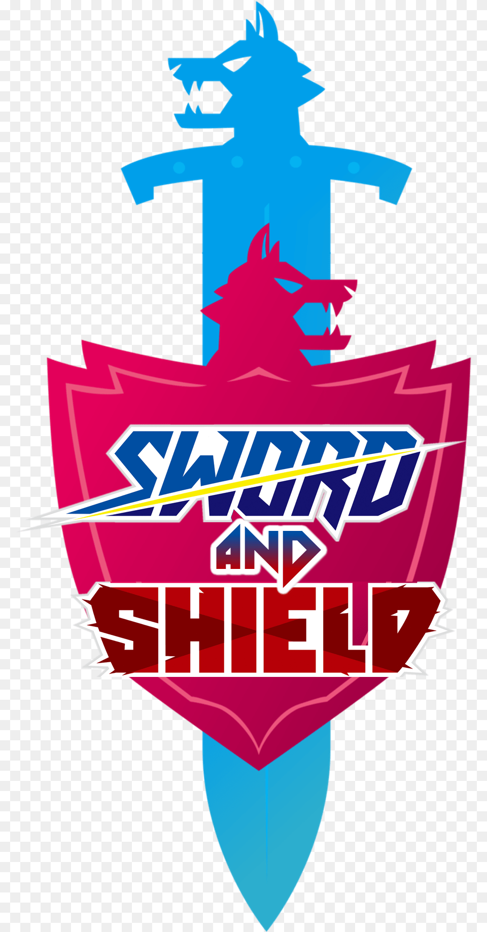 Pokemon Sword And Shield In One Logo Pokemon Sword And Shield Logos, Badge, Symbol, Emblem, Dynamite Free Png